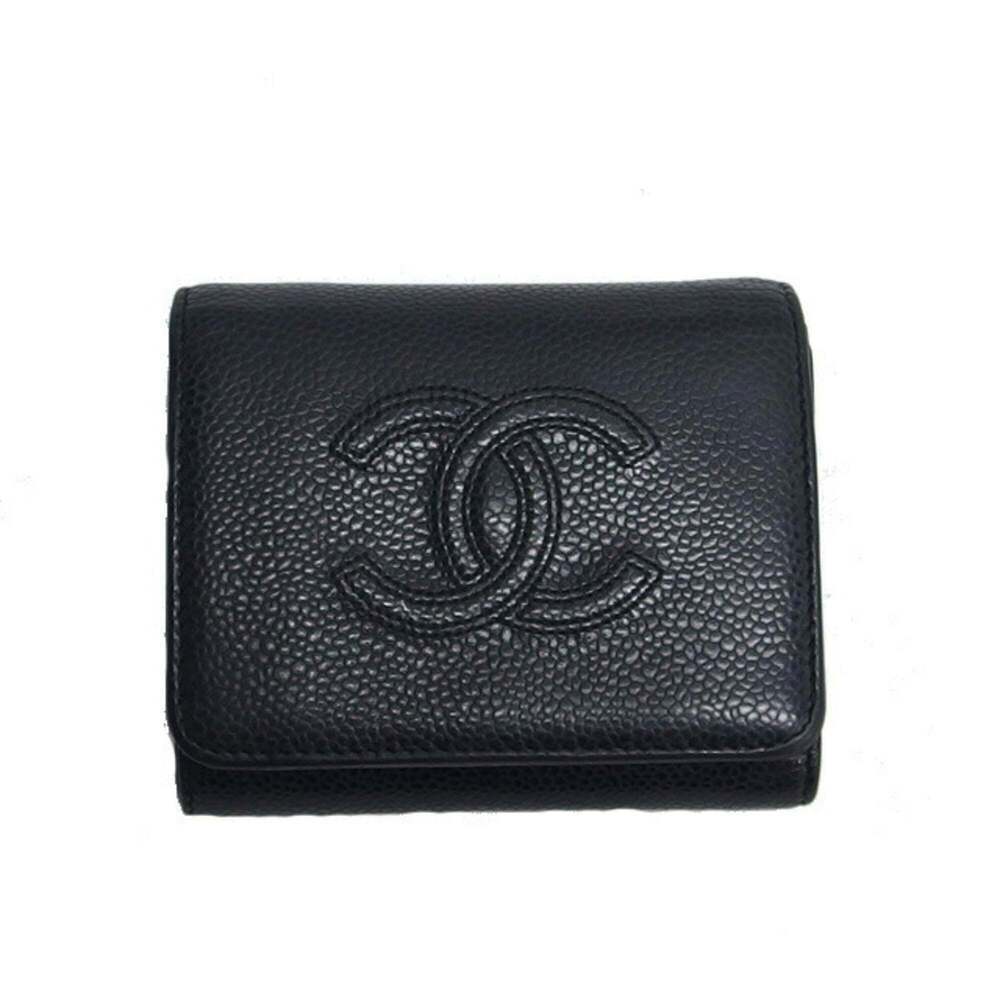 Chanel Black Caviar Leather Wallet